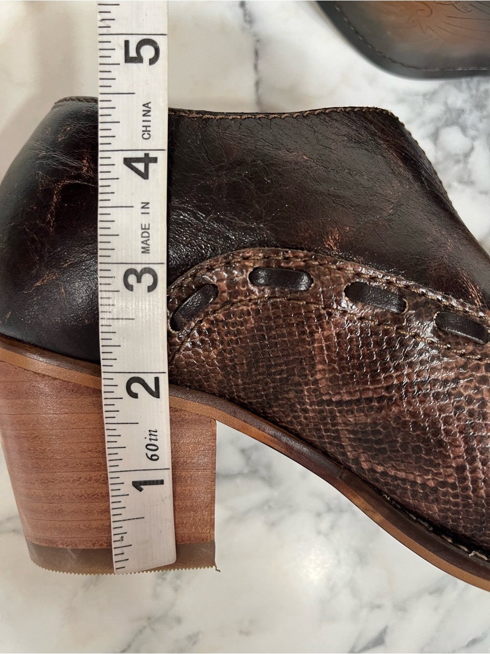 Nocona Ladies' Sherry Mocha Brown 5" Bootie Snip Toe Western Cowgirl Rodeo 6.5 B - Picture 8 of 12